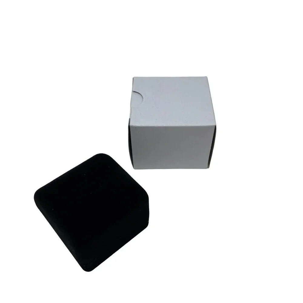 Set of 6 Black Flocked Earring Gift Boxes Jewelry Box New